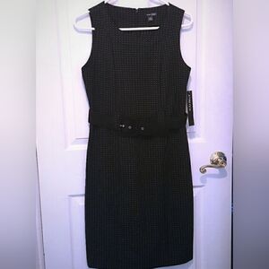 Voir Voir Black Sleeveless Dress with Belt